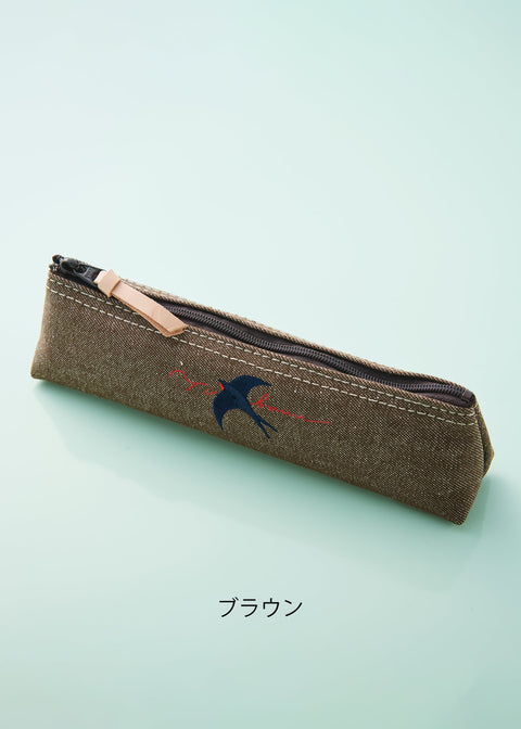 「つばめ」ペンケース 刺繍 honok