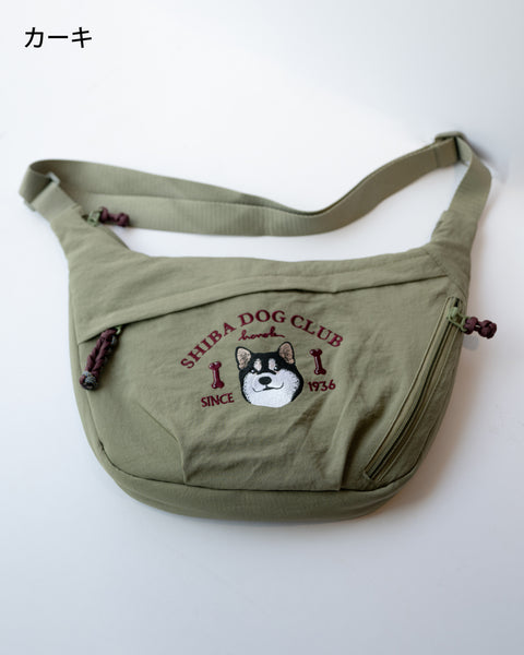 【ボディバッグ】柴犬(黒)刺繍|SHIBA DOG CLUB|honok