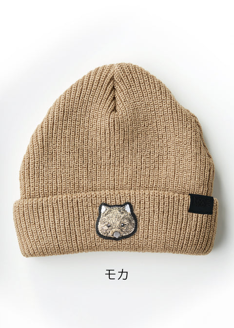 ウォンバット ユキ 刺繍 ニット帽 Nook Nook