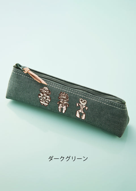 「土偶」刺繍ペンケース honok