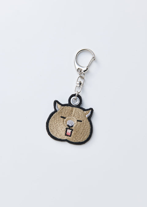 ウォンバットの刺繍キーホルダー 名入れ可能 ギフト
