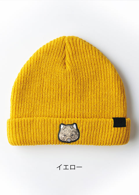 ウォンバット ユキ 刺繍 ニット帽 Nook Nook