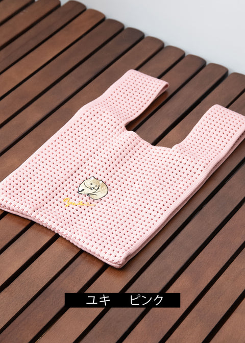 ウォンバット ワインさん ユキちゃん フクくん 刺繍 ニットバッグ Nook Nook