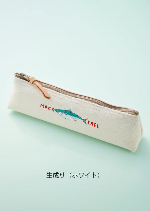 「鯖」ペンケース 刺繍 honok