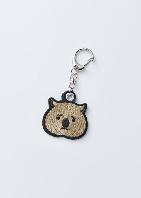 ウォンバットの刺繍キーホルダー 名入れ可能 ギフト