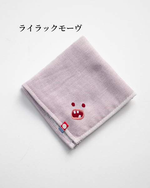 【全8カラー】Paafy Nibbles モッシー 刺繍 ハンカチ |今治タオル ギフトに最適 honok