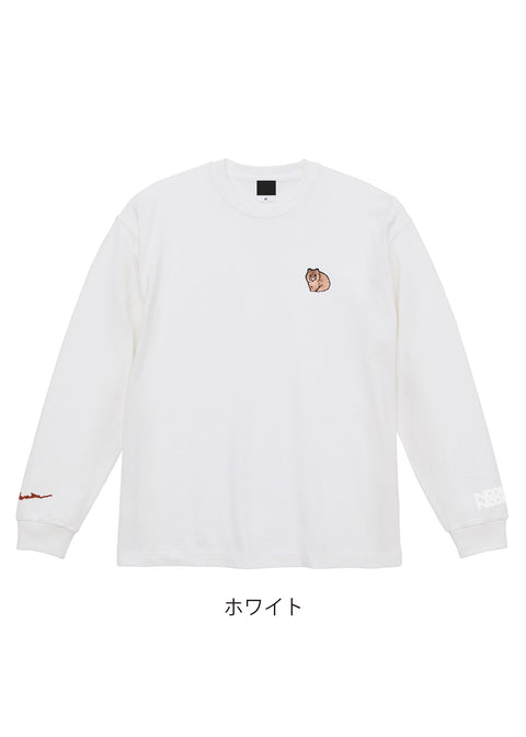 長袖Tシャツ ウォンバット ワインさん ユキちゃん フクくん 刺繍 Nook Nook