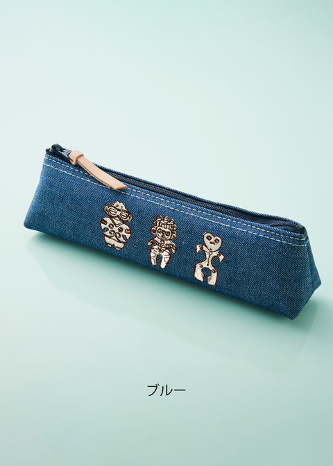 「土偶」刺繍ペンケース honok