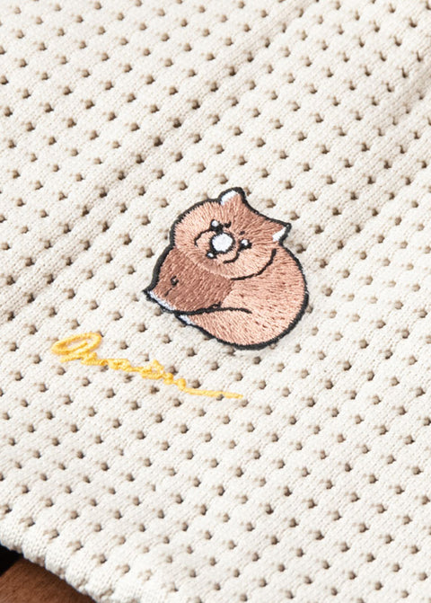 ウォンバット ワインさん ユキちゃん フクくん 刺繍 ニットバッグ Nook Nook