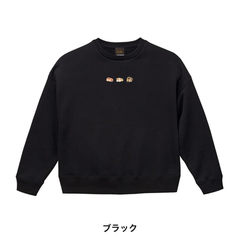 【あの雲×NOOKNOOK】ウォンバット 「ワイン」「フク」「ユキ」 3匹 トレーナー 裏起毛 ワンポイント刺繍 Nook Nook
