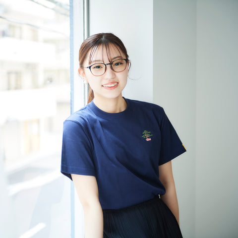 盆栽 BONSAI 刺繍 Tシャツ honok