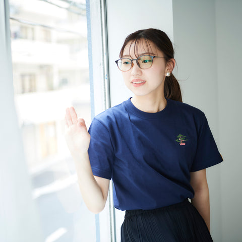 盆栽 BONSAI 刺繍 Tシャツ honok