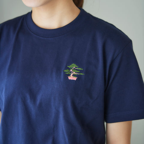 盆栽 BONSAI 刺繍 Tシャツ honok