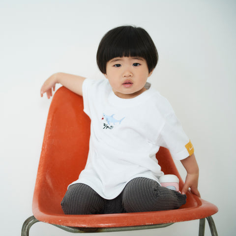 シャーク 刺繍 Tシャツ キッズ honok