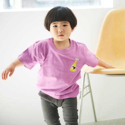 アブダクションされる牛 Tシャツ キッズ 刺繍 honok