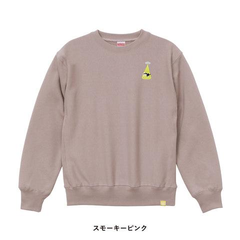 「アブダクションされる牛 」刺繍 トレーナー 裏起毛 honok