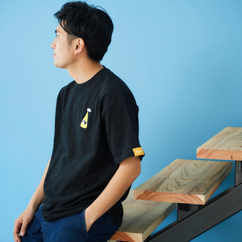 アブダクションされる牛 刺繍 Tシャツ ビックシルエット メンズ honok