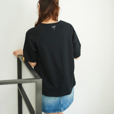 コンビーフ ビックシルエット 刺繍 Tシャツ レディース honok