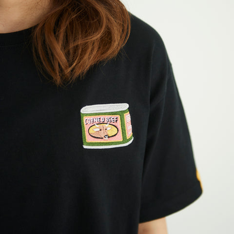 コンビーフ ビックシルエット 刺繍 Tシャツ レディース honok
