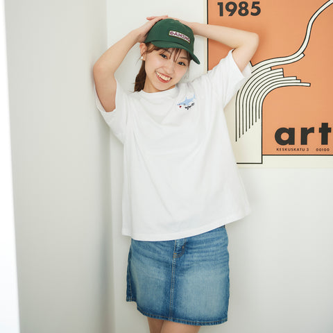 シャーク ビックシルエット刺繍 Tシャツ honok