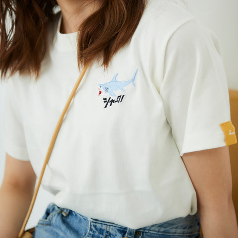 シャーク 刺繍 Tシャツ honok
