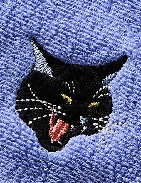 今治ハンカチ あくび猫 ハンカチ 刺繍 honok
