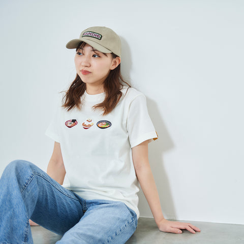 ラーメン Tシャツ レディース 刺繍 honok