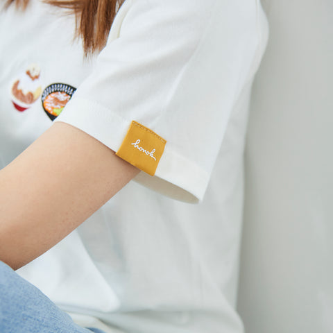 ラーメン Tシャツ レディース 刺繍 honok