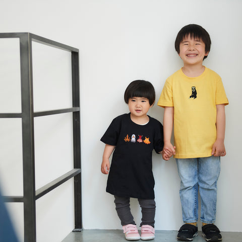 タコさん達 刺繍 Tシャツ キッズ honok