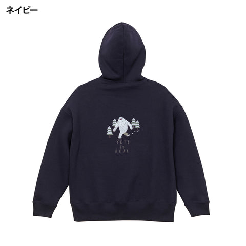 「イエティ」刺繍 ビックシルエットパーカー 裏起毛 honok