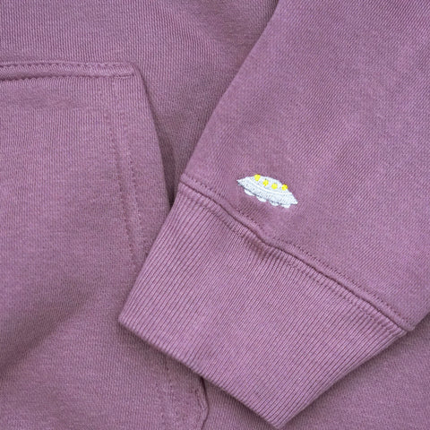 「アブダクションされる牛」刺繍 ビックシルエットパーカー 裏起毛 honok
