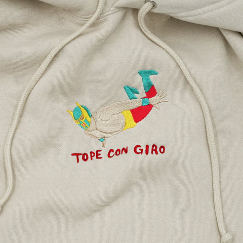 「トペコンヒーロー」刺繍 ビックシルエットパーカー 裏起毛 honok