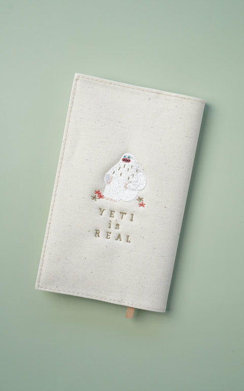 【新書サイズ】ワンポイント刺繍ブックカバー 日本製 honok