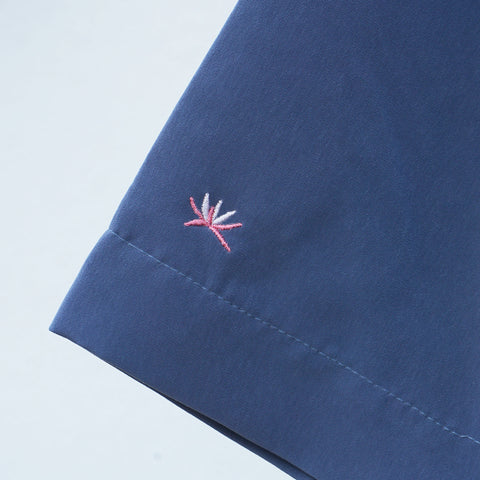 「睡蓮と鰐」 刺繍 シルキーオープン半袖シャツ honok