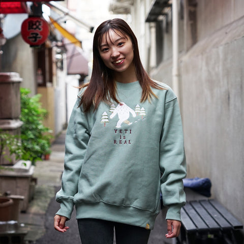「イエティ」刺繍 トレーナー 裏起毛 honok UMA