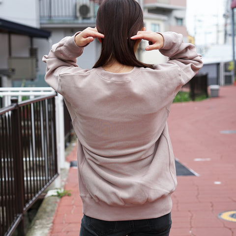 「睡蓮と鰐」刺繍 トレーナー 裏起毛 honok