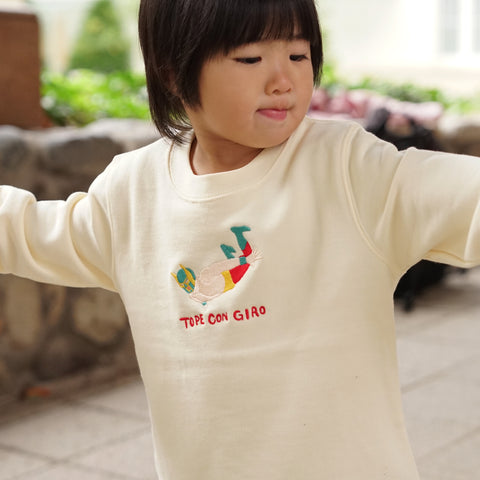 「トペコンヒーロー」刺繍 キッズ トレーナー パイル地 honok
