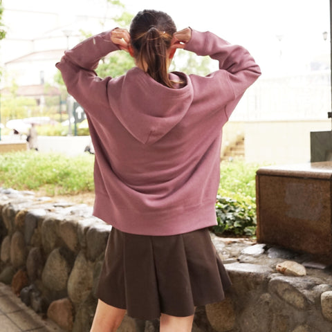 「イエティ」刺繍 ビックシルエットパーカー 裏起毛 honok