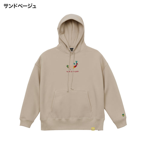 「トペコンヒーロー」刺繍 ビックシルエットパーカー 裏起毛 honok