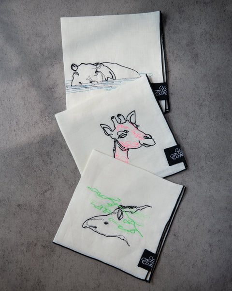 新作「Earthline」リネンハンカチができました