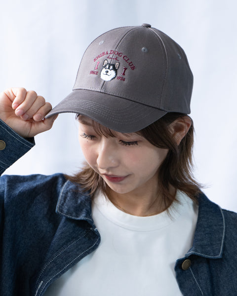 【キャップ】柴犬（黒）刺繍｜SHIBA DOG CLUB｜honok