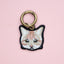 名入れ無料 あくびする猫 刺繍キーホルダー 猫好き ギフト 誕生日 honok