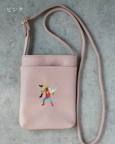 アルゼンチンバックブリーカー スマホバッグ 刺繍 ポーチ ベルト調整可能