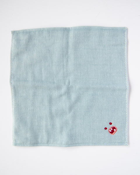 【全８カラー】Paafy Nibbles モッシー 刺繍 ハンカチ ｜今治タオル ギフトに最適 honok