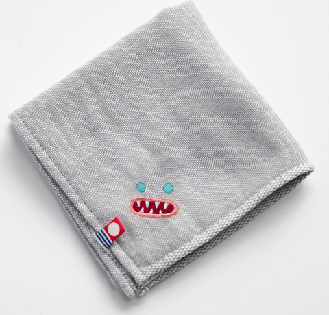 【全８カラー】Paafy Nibbles マンチーモー 刺繍 ハンカチ ｜今治タオル ギフトに最適 honok