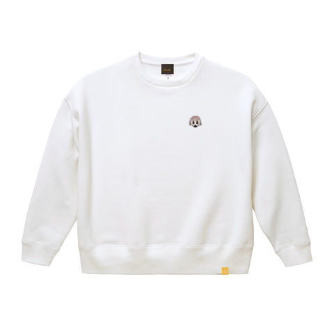 アナグマ 動物 トレーナー 裏起毛 ワンポイント 刺繍 honok