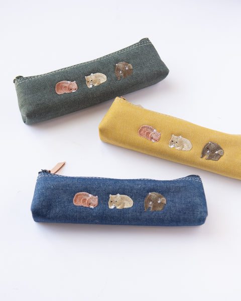 【あの雲×NOOKNOOK】ウォンバット 刺繍 ペンケース ギフト