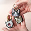 名入れ無料 あくびする猫 刺繍キーホルダー 猫好き ギフト 誕生日 honok