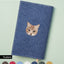 【新書サイズ】茶トラ ブックカバー 新書版サイズ あくびする猫 刺繍 ブックカバー 日本製 honok