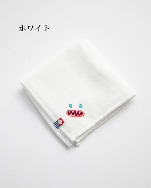 【全８カラー】Paafy Nibbles マンチーモー 刺繍 ハンカチ ｜今治タオル ギフトに最適 honok